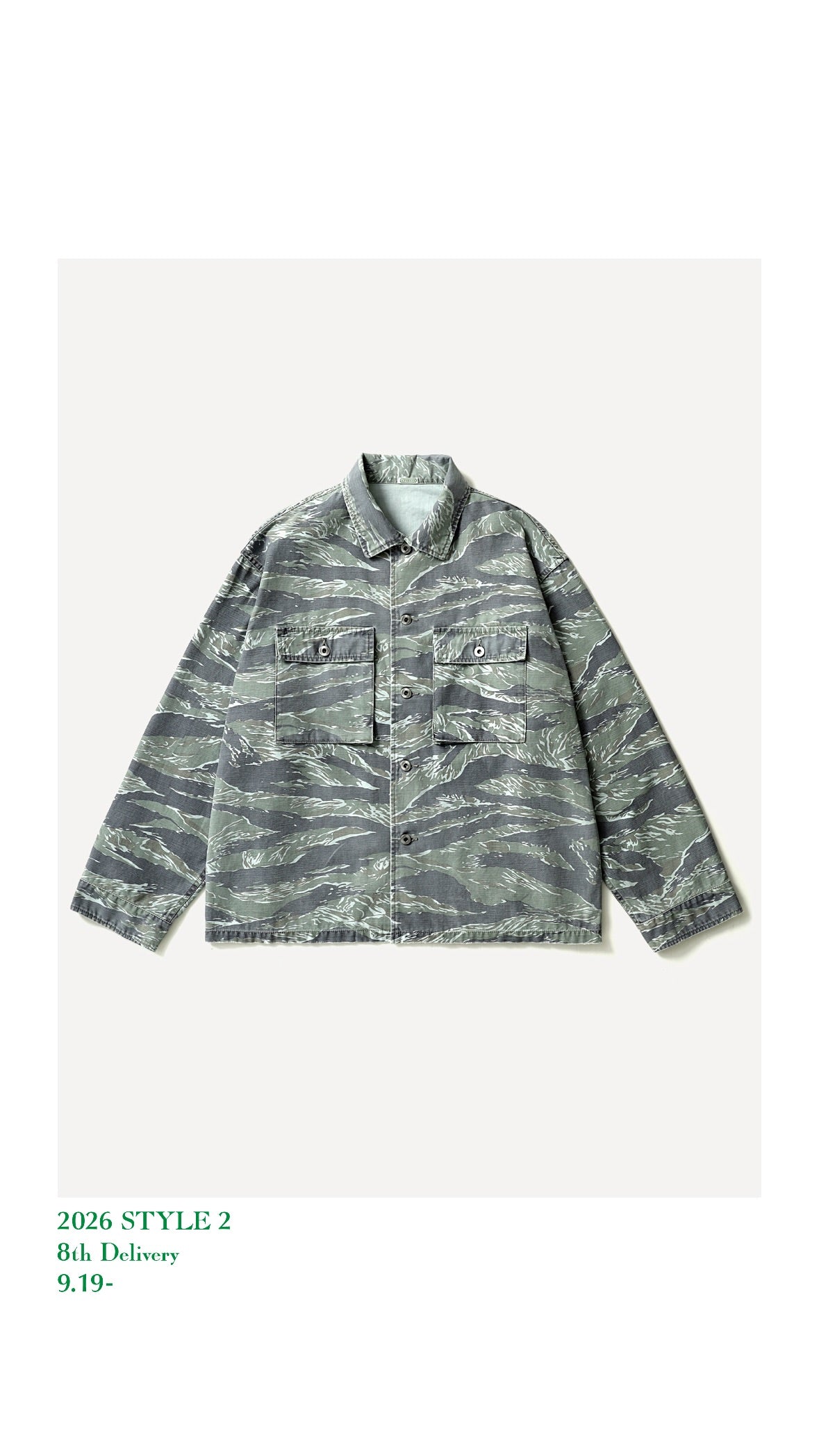 A.PRESSE 26AW Vintage US ARMY Tiger Stripe Jacket